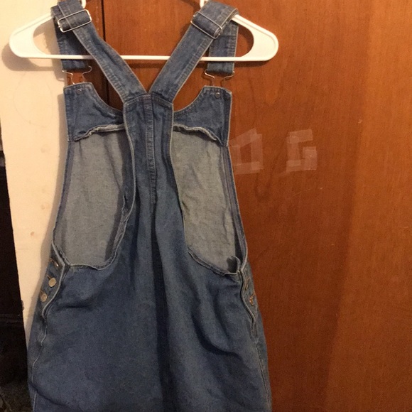 A forever 21-size (L)- Denim Jean dress w/pockets - Picture 2 of 3